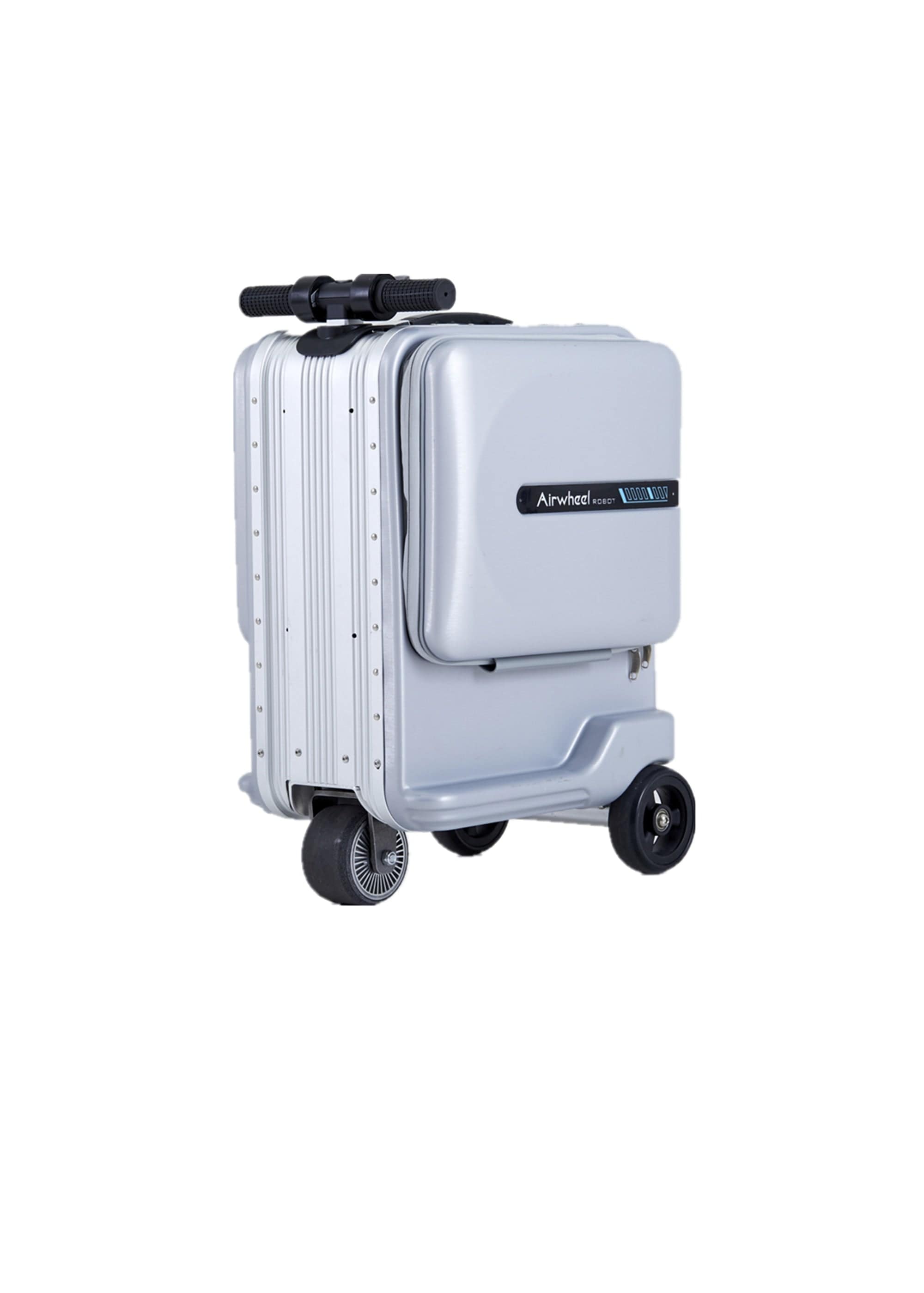 HomeBound Essentials Silver AirWheel - Smart Riding Scooter Traveling Suitcase