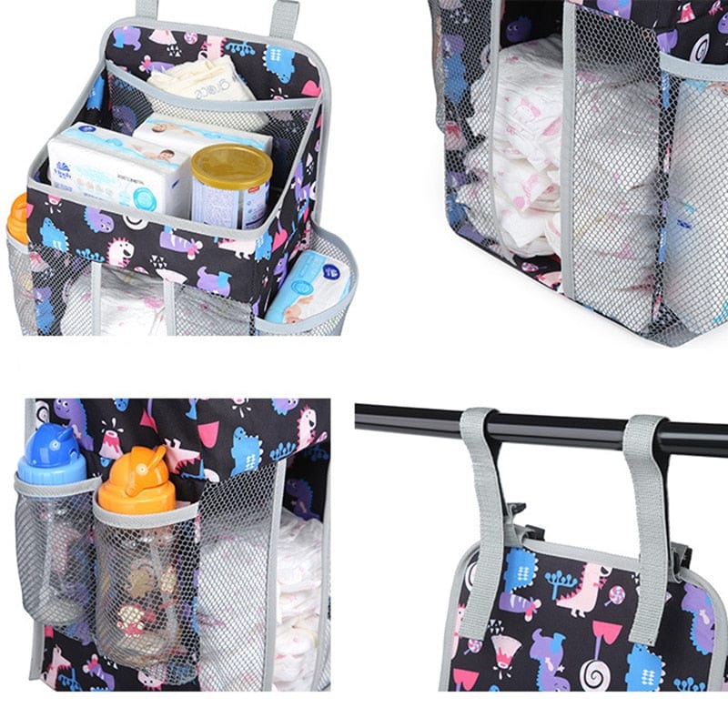 HomeBound Essentials BabyCrib - Hanging Foldable Diaper Storage Bag Organizer