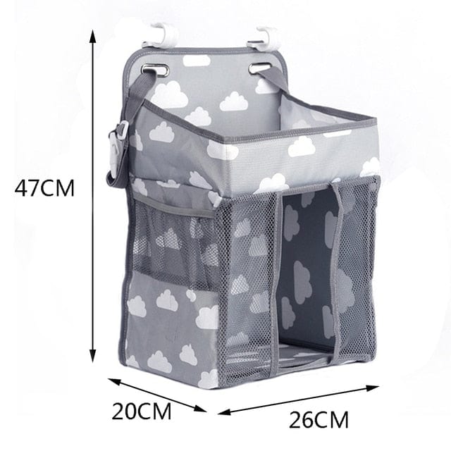 HomeBound Essentials Cloud 26x20x47cm BabyCrib - Hanging Foldable Diaper Storage Bag Organizer