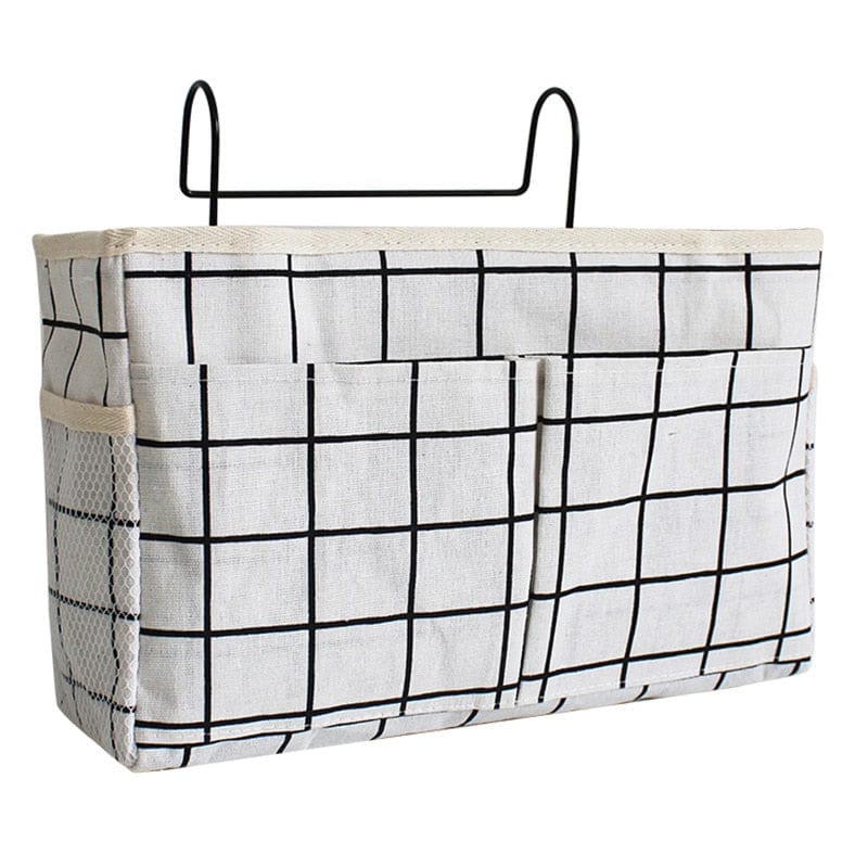 HomeBound Essentials White type 2 BabyCrib - Hanging Foldable Diaper Storage Bag Organizer