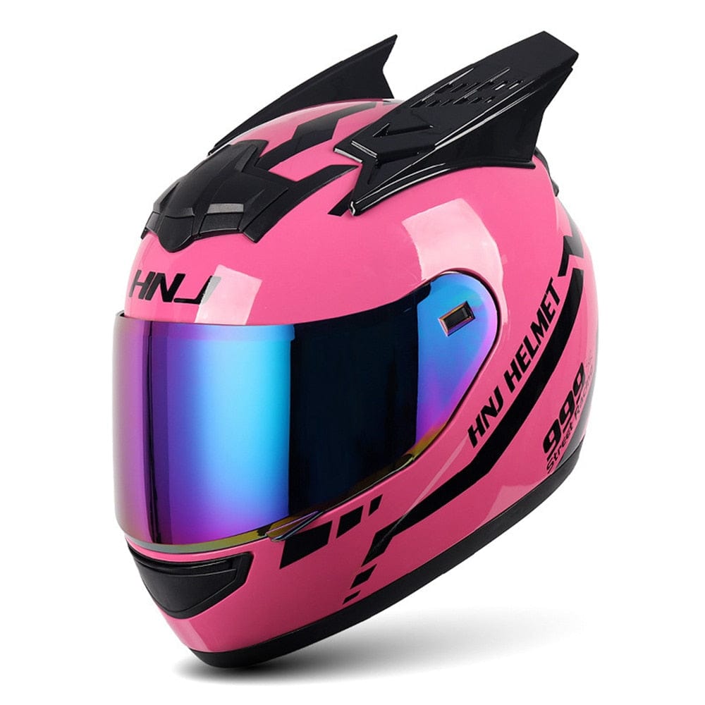 HomeBound Essentials Pink Black Alt / S CatEars - Stylish Detachable Cat-Ear Motorcycle Helmet