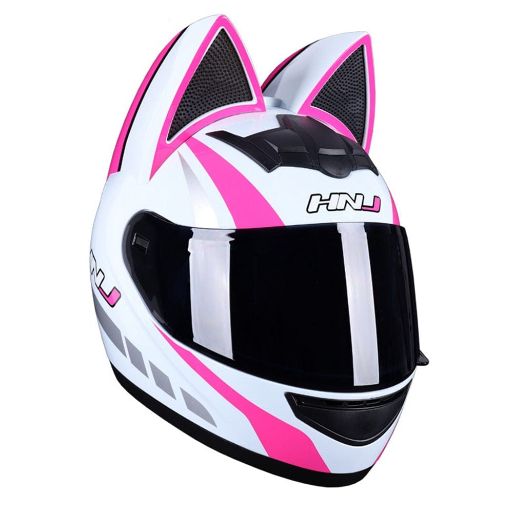 HomeBound Essentials White Pink / S CatEars - Stylish Detachable Cat-Ear Motorcycle Helmet