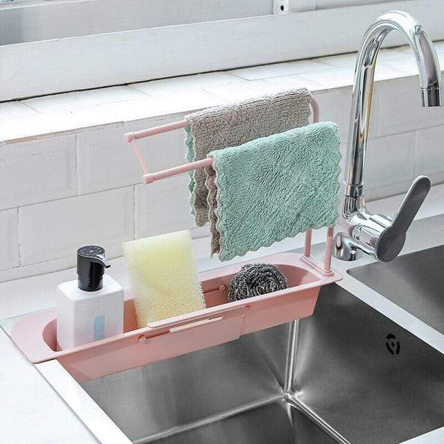 HomeBound Essentials Kitchen Appliances Pink CleanSink - Fit All Telescopic Sink Storage Rack