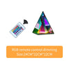 HomeBound Essentials Large Colorful Atmospheric Pyramid Acrylic Table Lamp