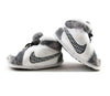 HomeBound Essentials Grey & White / 6 (28-31 cm in length) Comfy Jordan Plush Sneaker Slipper Dunks