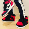 HomeBound Essentials Red & Black / 6 (28-31 cm in length) Comfy Jordan Plush Sneaker Slipper Dunks