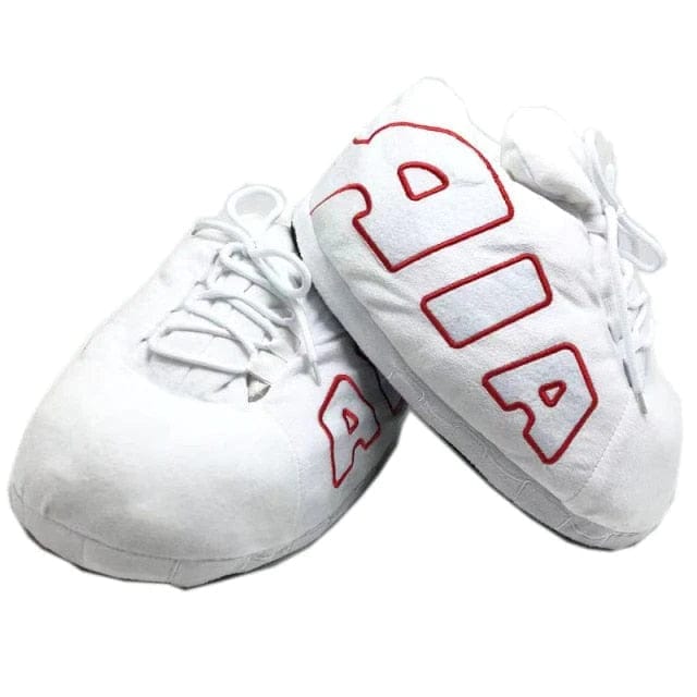 HomeBound Essentials White Air / 6 (28-31 cm in length) Comfy Jordan Plush Sneaker Slipper Dunks
