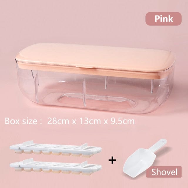 HomeBound Essentials Pink with 2 mold Creative Ice Cube Mould Tray