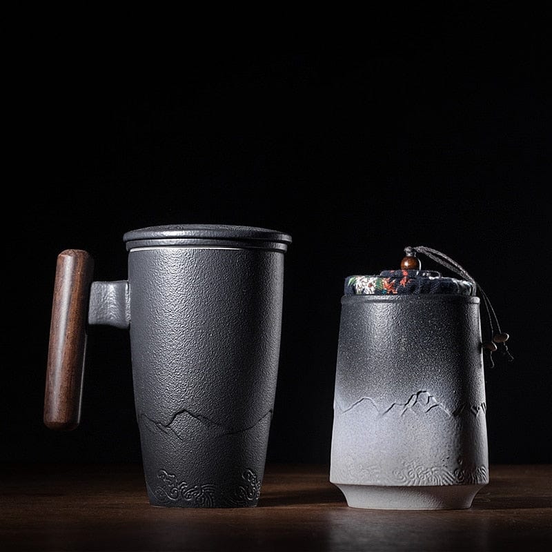 HomeBound Essentials 3 Creative Retro Ceramic Large Chinese Design Tea Mug