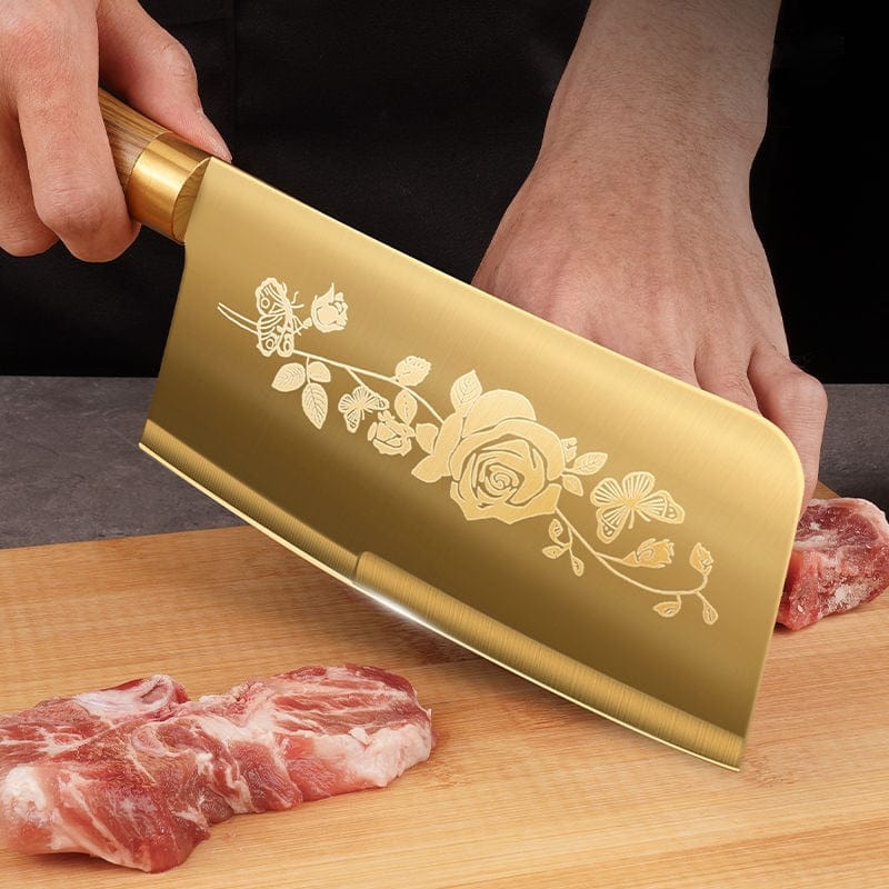 HomeBound Essentials Designer Gold Stainless Steel Kitchen Knife Kit