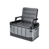 HomeBound Essentials Black Grey Designer Outdoor Camping Folding Chair With Storage Box
