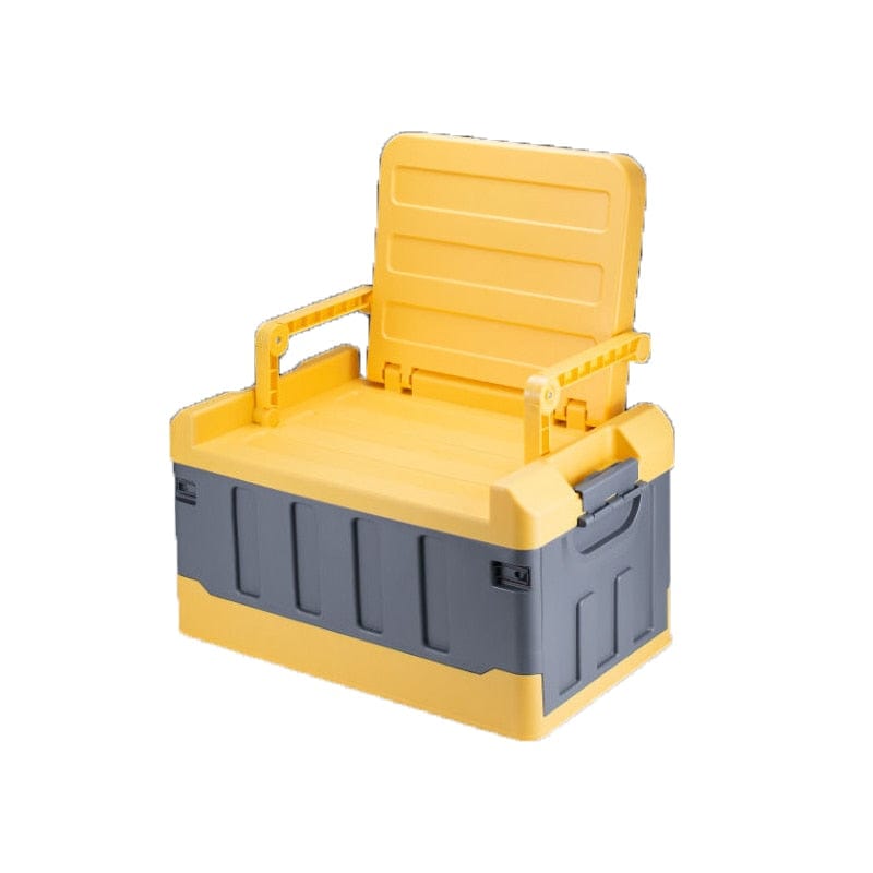 HomeBound Essentials Yellow Designer Outdoor Camping Folding Chair With Storage Box