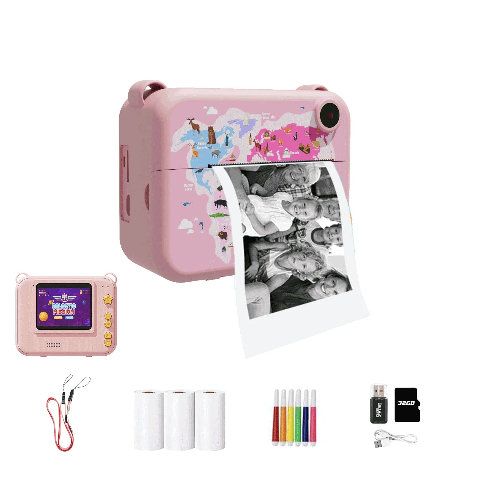 HomeBound Essentials Pink 32G / CHINA Digital Camera Photography Instant Printer