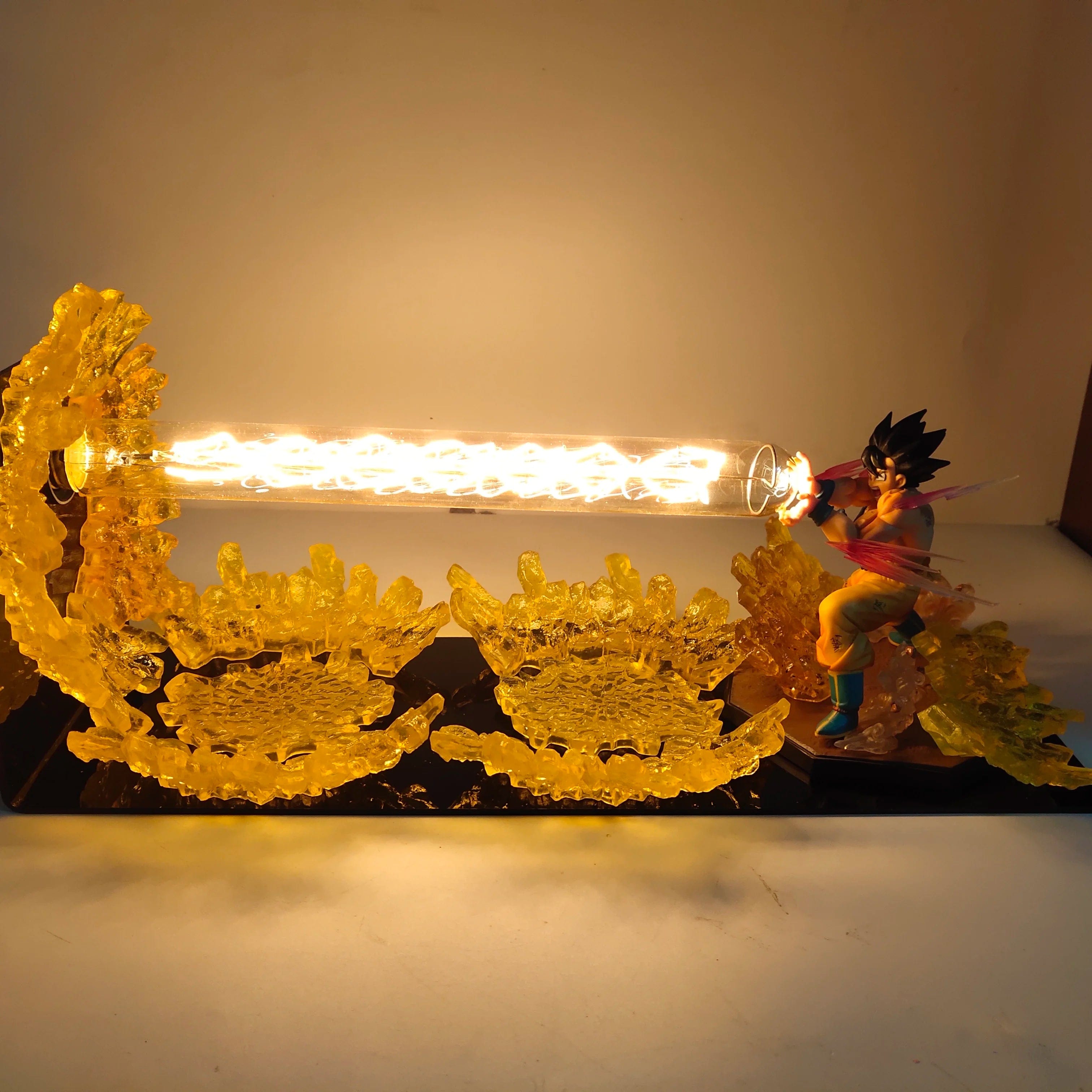 HomeBound Essentials Yellow / EU plug Dragon Ball Z Son Goku Anime Figure LED Lamp Action