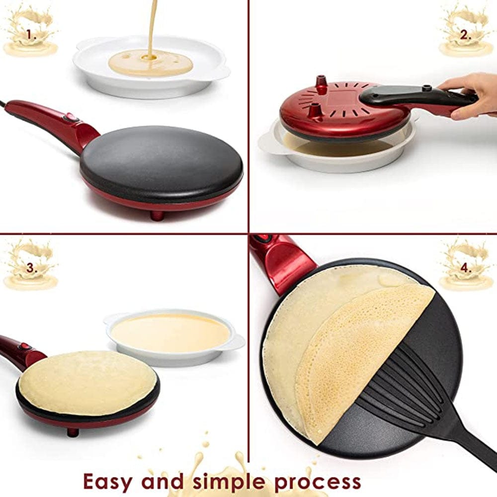 HomeBound Essentials Electric Crepe Non-Stick Pancake & Pizza Maker Machine