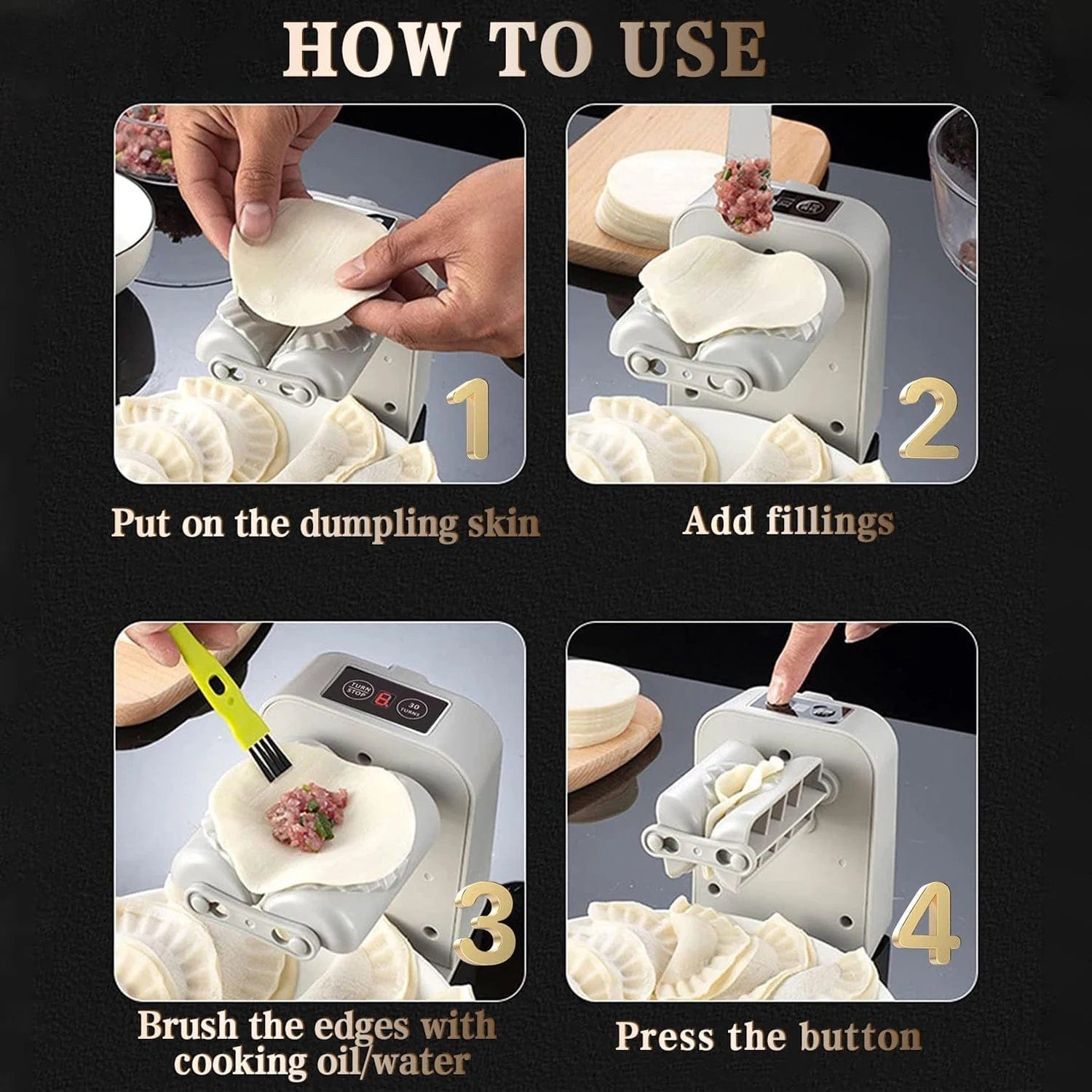 HomeBound Essentials Electric Pressing Automatic Ravioli Dumpling Maker Machine