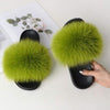HomeBound Essentials Smart Green / 5 FabFlurry - Ladies Luxury Fluffy Slides