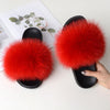 HomeBound Essentials Smart Red / 5 FabFlurry - Ladies Luxury Fluffy Slides