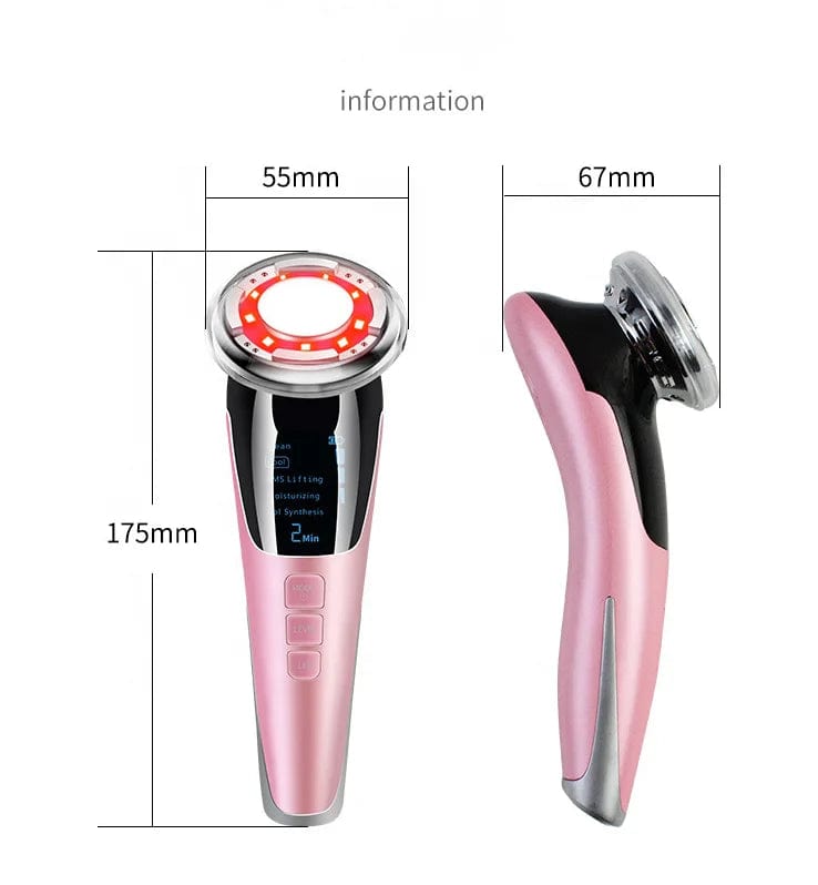 HomeBound Essentials FacePhoton - RF EMS Mesotherapy Led Microcurrent Ultrasonic Vibration Face Lifting Massager