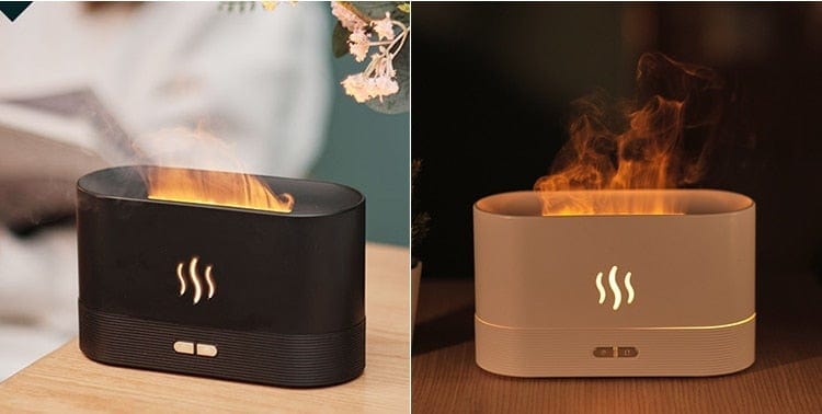 HomeBound Essentials FlameScent - Flaming Effect Humidifier & Ultrasonic Cool Mist Aroma Diffuser