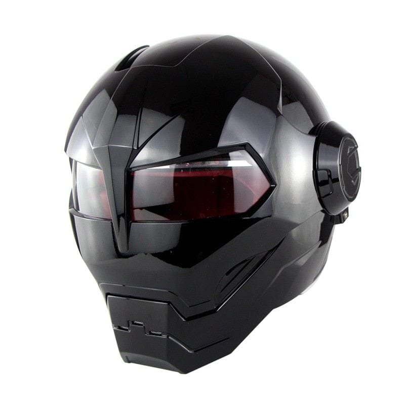 HomeBound Essentials Black / M Flip-Open Retro Iron Man Motorcycle Helmet (Limited Edition)