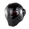 HomeBound Essentials Black / M Flip-Open Retro Iron Man Motorcycle Helmet (Limited Edition)