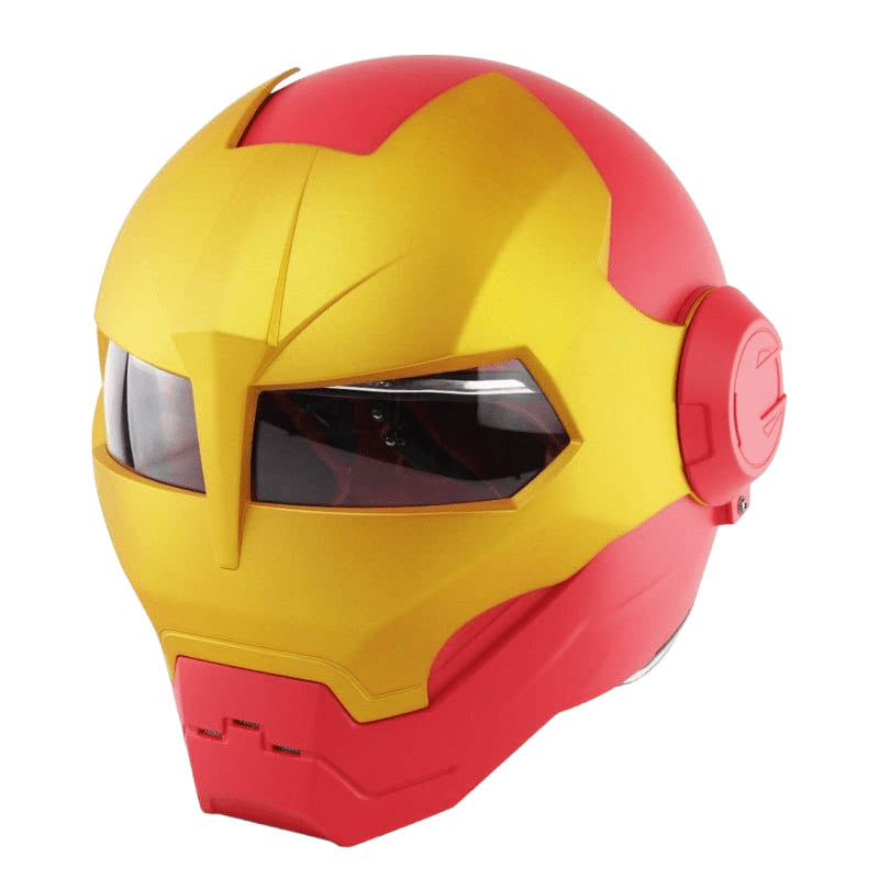 HomeBound Essentials Bumble Bee / M Flip-Open Retro Iron Man Motorcycle Helmet (Limited Edition)