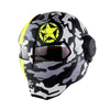 HomeBound Essentials Yellow sheriff / M Flip-Open Retro Iron Man Motorcycle Helmet (Limited Edition)