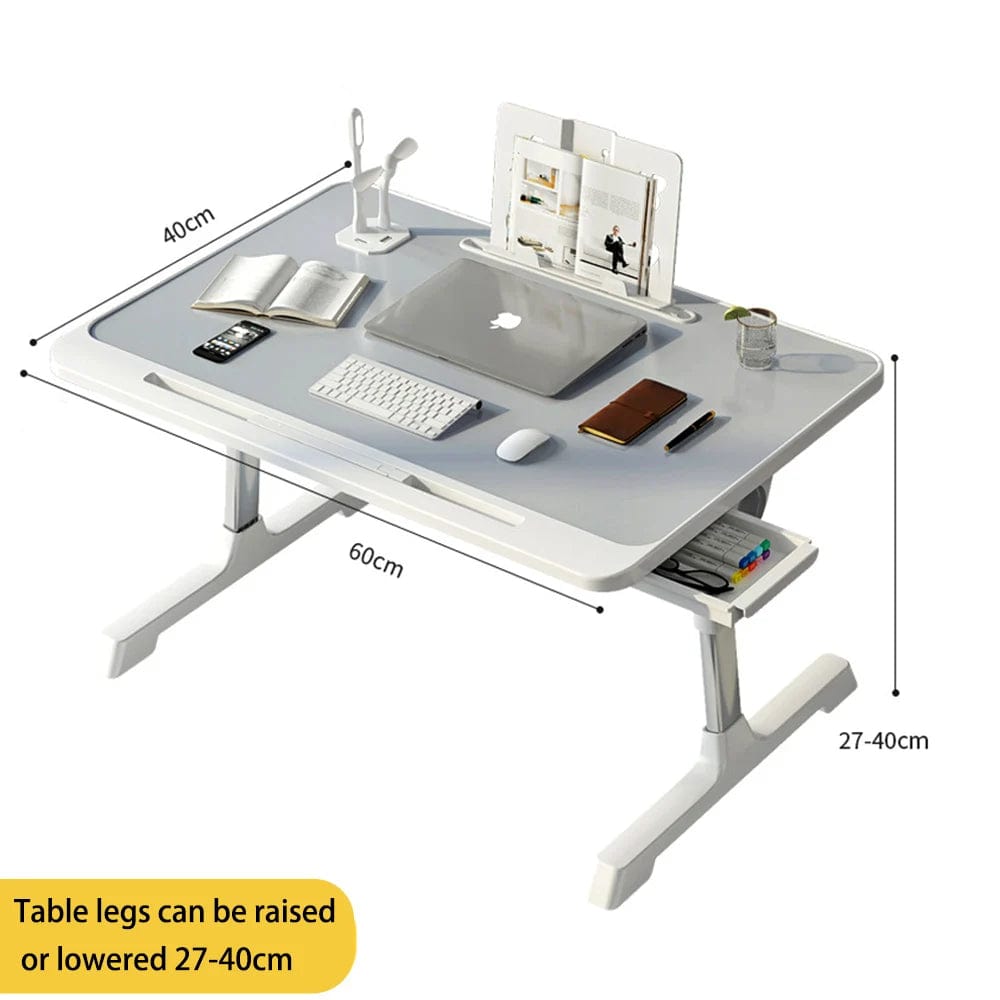 HomeBound Essentials Foldable Lift Bed Table - Simple Home Learning Desk for Bedroom or Dorm