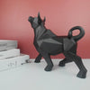 HomeBound Essentials Black 2 Geometric Bull Figurine