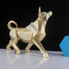 HomeBound Essentials Gold 2 Geometric Bull Figurine