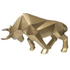 HomeBound Essentials Gold Geometric Bull Figurine
