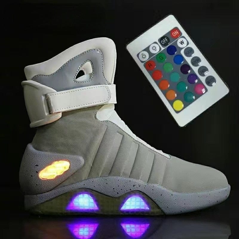 HomeBound Essentials Grey Remote Control / 4.5 GlowStrides LED Boot Sneakers (Back to the Future Edition)