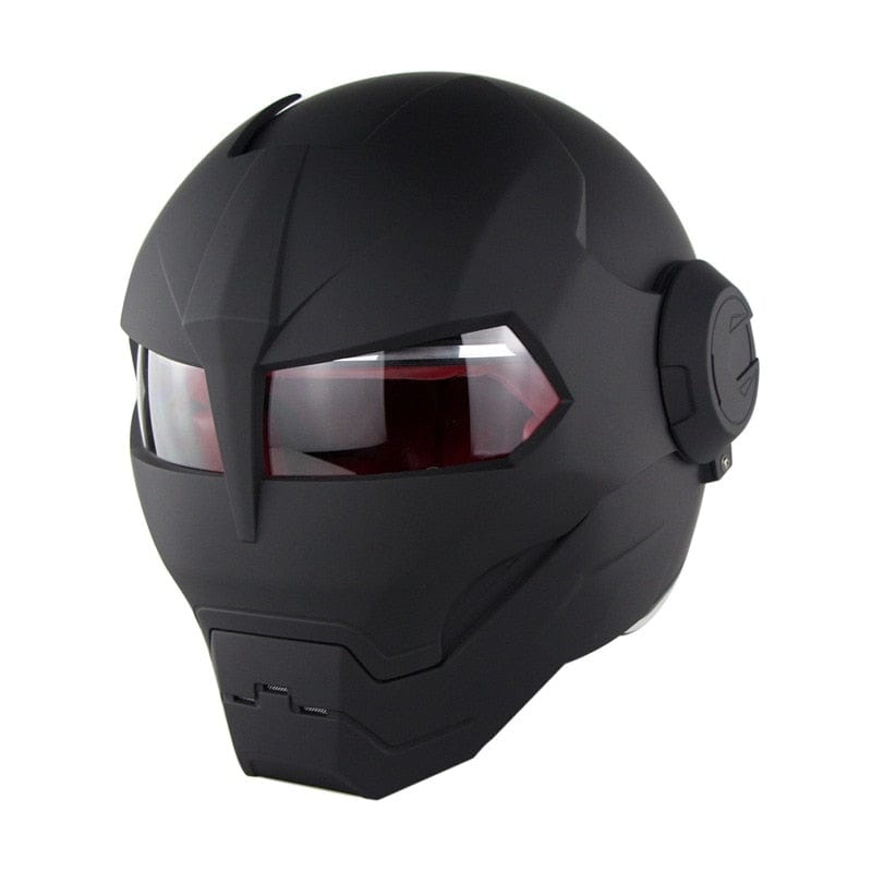 HomeBound Essentials Matt Black / M IronRider: Limited Edition Flip-Open Retro Motorcycle Helmet
