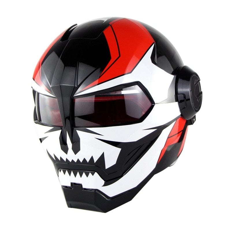 HomeBound Essentials Samurai / M IronRider: Limited Edition Flip-Open Retro Motorcycle Helmet