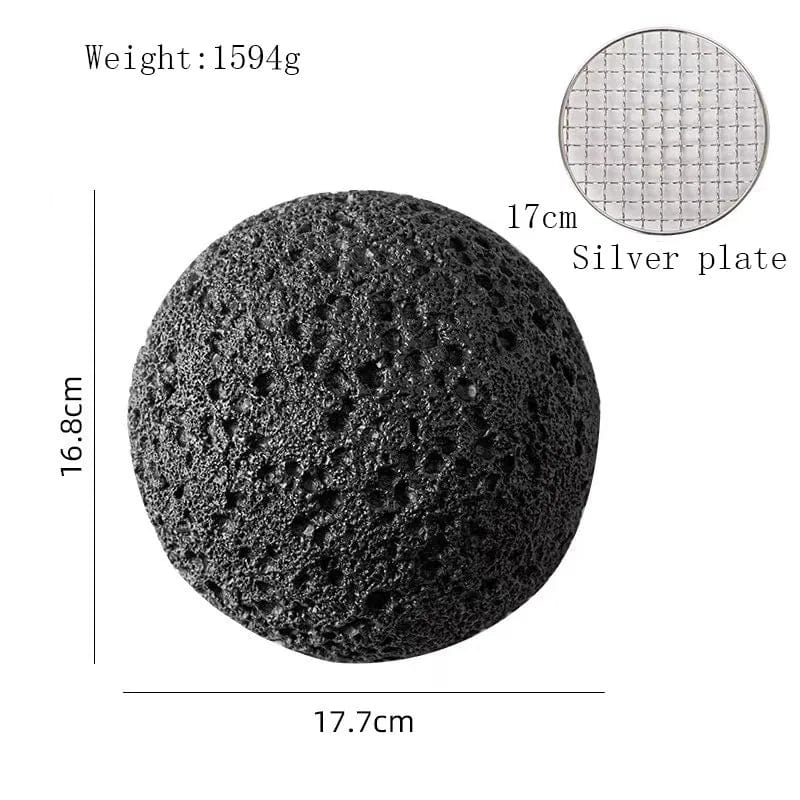 HomeBound Essentials 18cm Japanese Style Planet Volcanic Stone Artistic Conception Dish Sushi Ice Plate