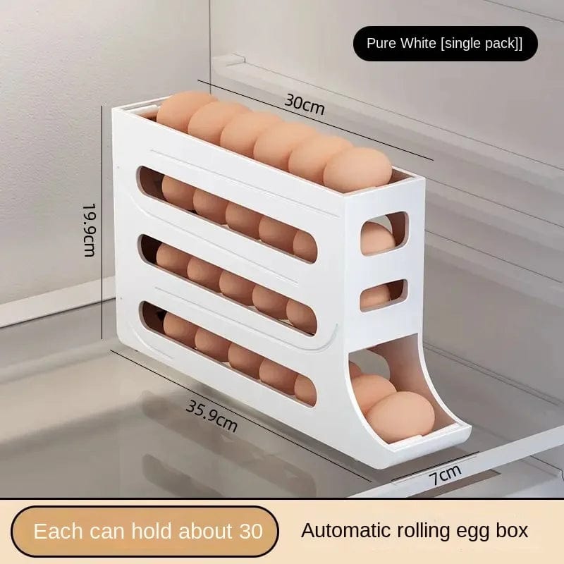 HomeBound Essentials White  1pc Large Capacity Refrigerator Egg Storage Box