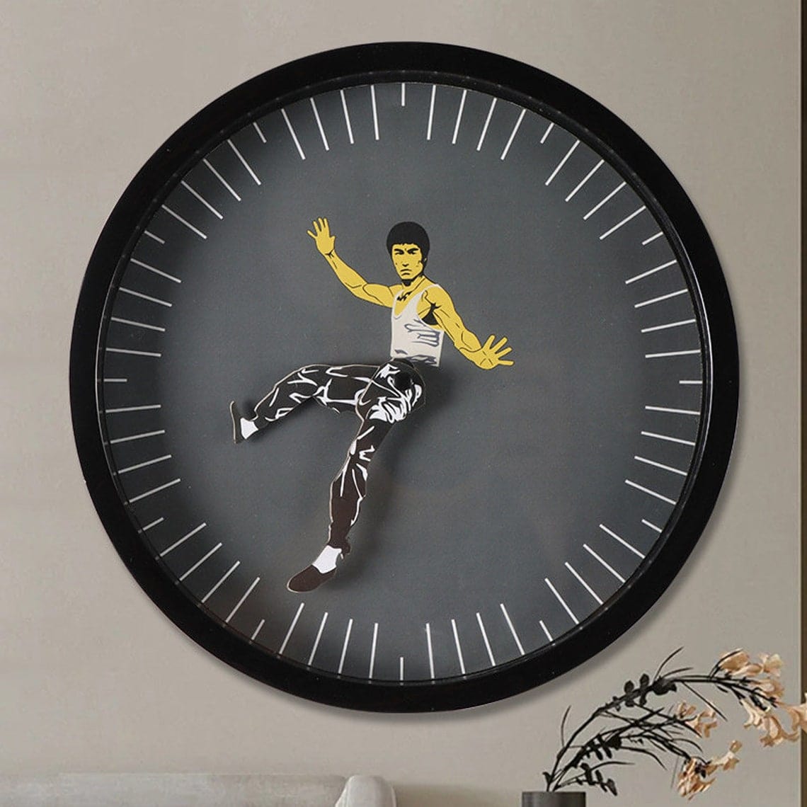 HomeBound Essentials Limited Edition Bruce Lee Kung Fu Clock