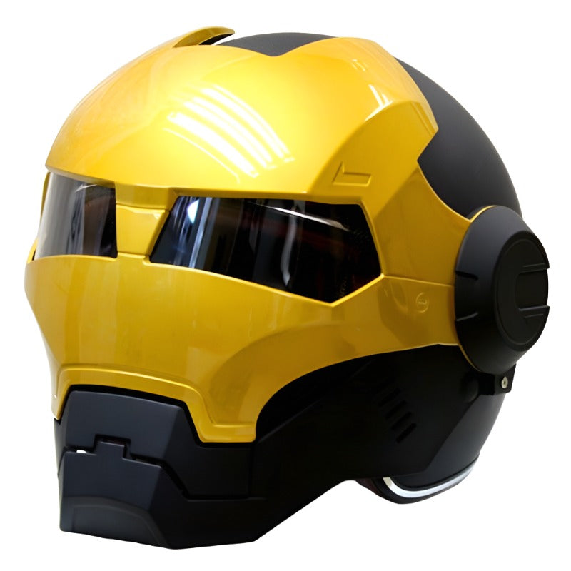 HomeBound Essentials Bumblebee / M Limited Edition Retro Marvel Iron Man Motorcycle Helmet