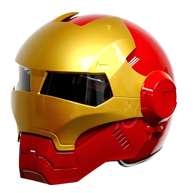 HomeBound Essentials Gold Red / M Limited Edition Retro Marvel Iron Man Motorcycle Helmet
