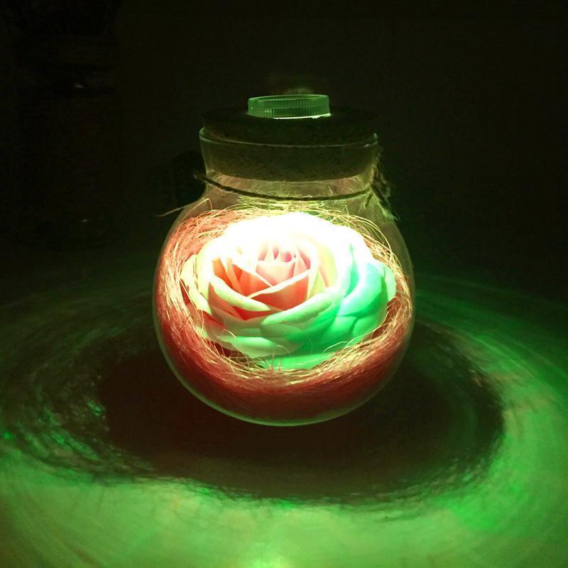 HomeBound Essentials Smart Lovers Novel Glow- In -The-Dark Rose Light