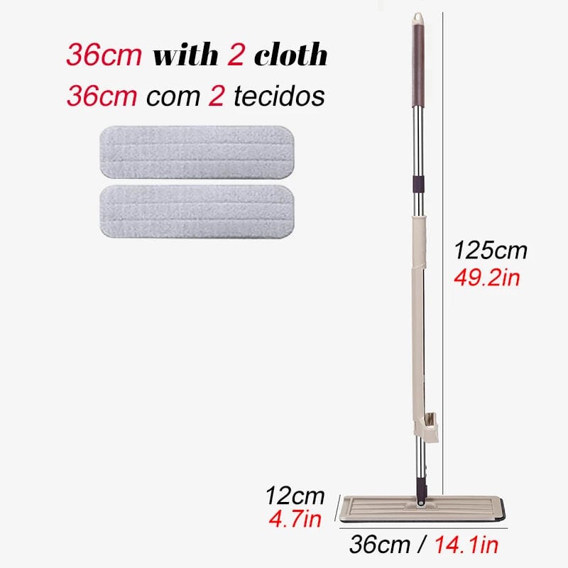 HomeBound Essentials 36cm-2 cloth / CHINA Magic Smart Self-Cleaning Microfiber Squeeze Mop