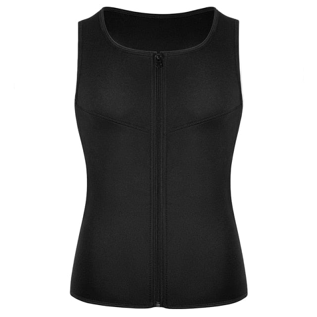 HomeBound Essentials Black Zipper / S Men Adjustable Waist Trainer Vest Workout Body Shaper