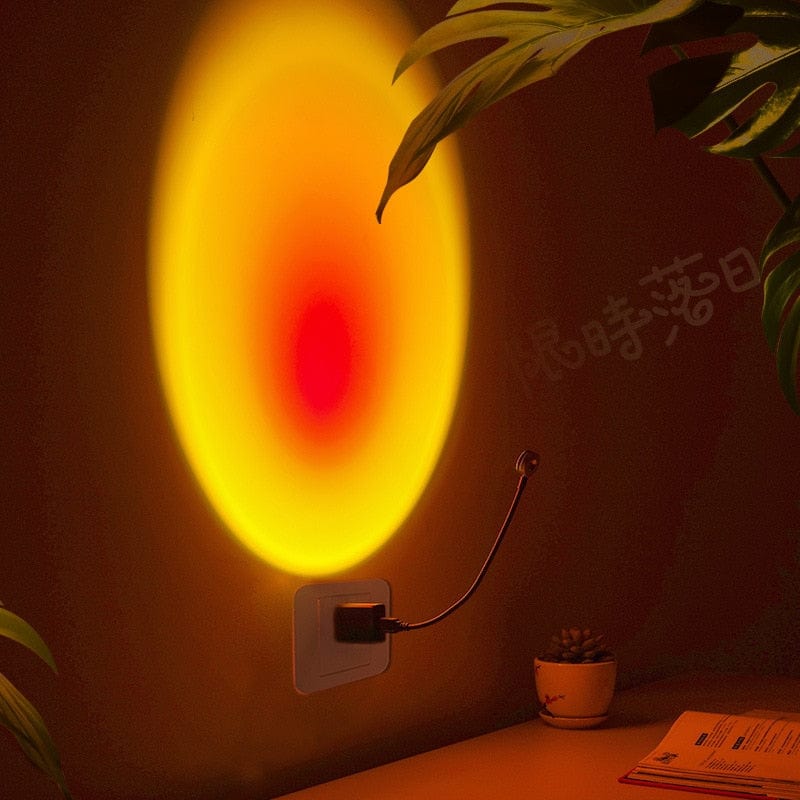 HomeBound Essentials Sunset red 185mm Mini Sunset Projection Bedroom Night Light