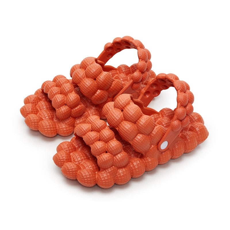HomeBound Essentials Orange / 36-37(Foot 235mm) Mo Dou - Bubble Massage Slippers for Women