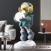 HomeBound Essentials Blue Modern Artistic Crafted Astronaut Statue Sculpture