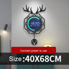 HomeBound Essentials Bull Antler Modern Led Digital 3D Luminous Creative Wall Clock