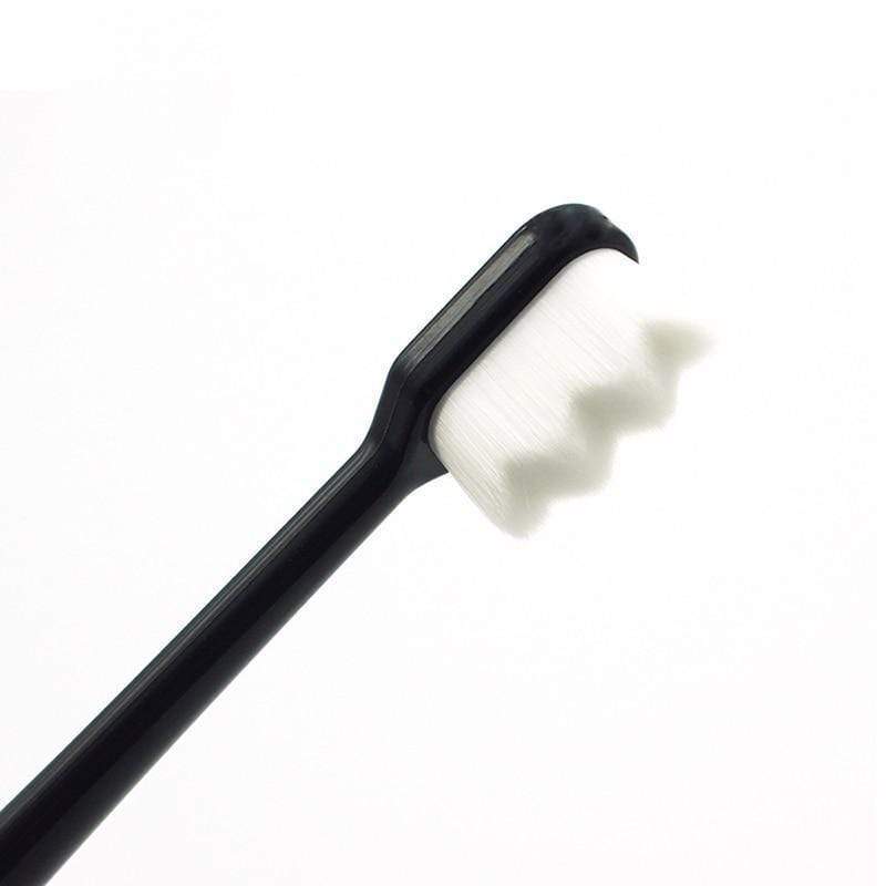 HomeBound Essentials Home Black - Wavy NanoClean Toothbrush - Ultra-fine Super Soft Nano Toothbrush