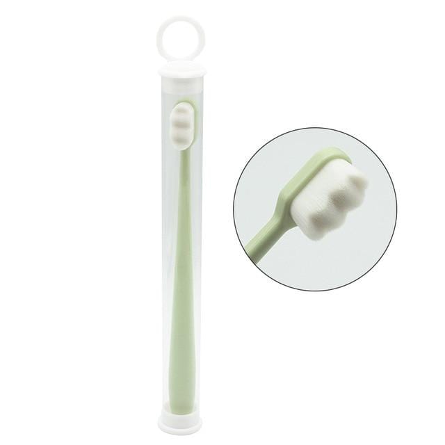 HomeBound Essentials Home Green - Wavy NanoClean Toothbrush - Ultra-fine Super Soft Nano Toothbrush