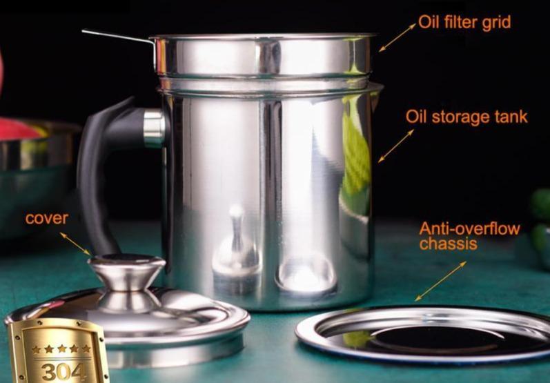 HomeBound Essentials Oil Saver - Stainless Steel Oil Filter Pot